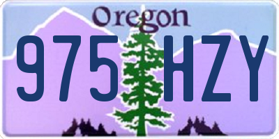 OR license plate 975HZY