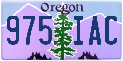 OR license plate 975IAC