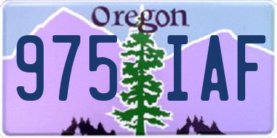 OR license plate 975IAF
