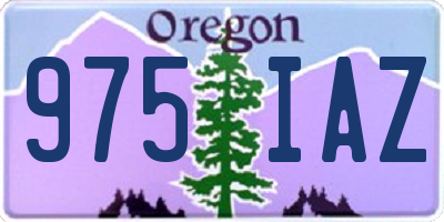 OR license plate 975IAZ