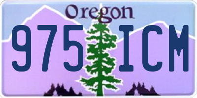 OR license plate 975ICM