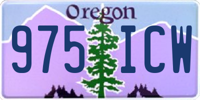 OR license plate 975ICW