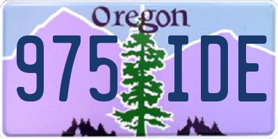 OR license plate 975IDE