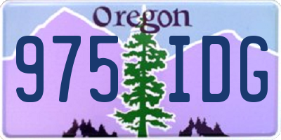 OR license plate 975IDG