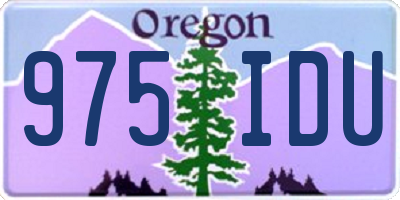 OR license plate 975IDU