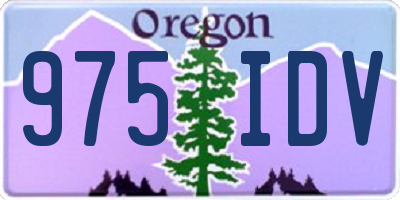 OR license plate 975IDV