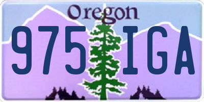 OR license plate 975IGA