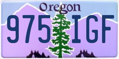 OR license plate 975IGF