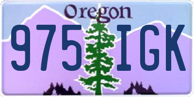 OR license plate 975IGK