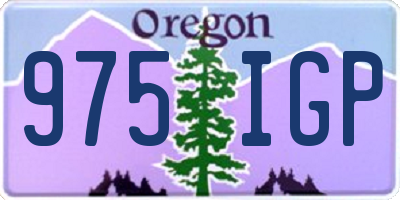 OR license plate 975IGP