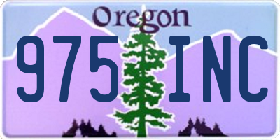 OR license plate 975INC