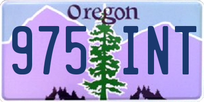 OR license plate 975INT