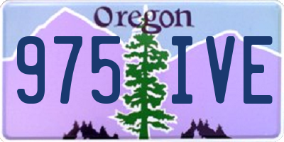 OR license plate 975IVE