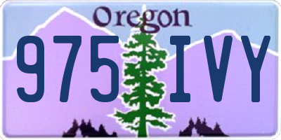 OR license plate 975IVY