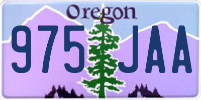 OR license plate 975JAA