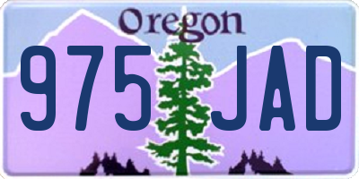 OR license plate 975JAD