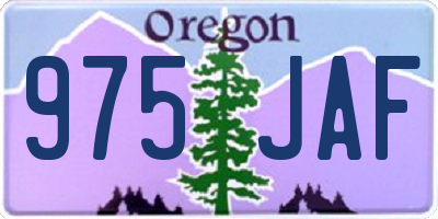 OR license plate 975JAF
