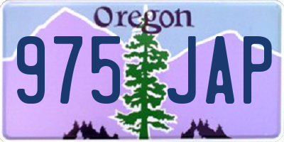 OR license plate 975JAP