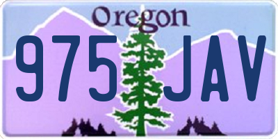 OR license plate 975JAV