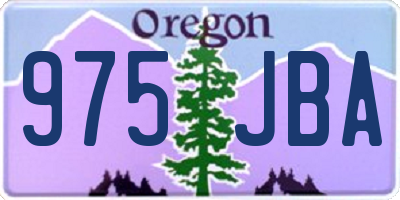 OR license plate 975JBA