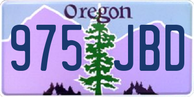 OR license plate 975JBD