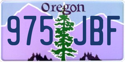 OR license plate 975JBF