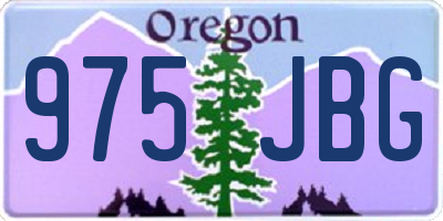 OR license plate 975JBG