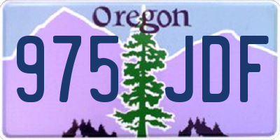 OR license plate 975JDF