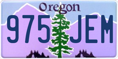 OR license plate 975JEM