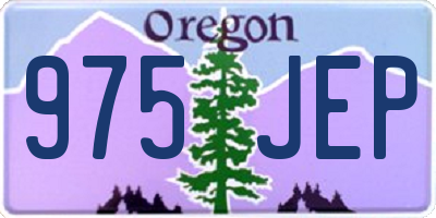 OR license plate 975JEP