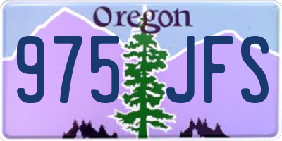 OR license plate 975JFS