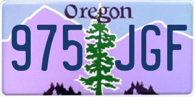 OR license plate 975JGF