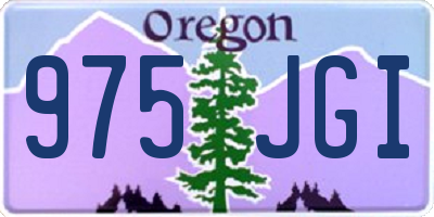 OR license plate 975JGI