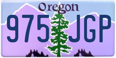 OR license plate 975JGP