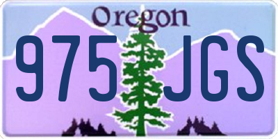 OR license plate 975JGS