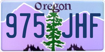 OR license plate 975JHF