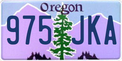 OR license plate 975JKA