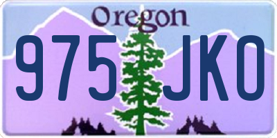 OR license plate 975JKO