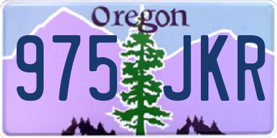 OR license plate 975JKR