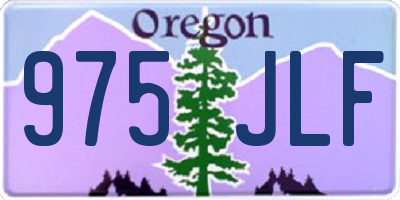 OR license plate 975JLF