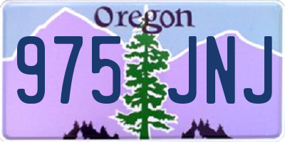 OR license plate 975JNJ