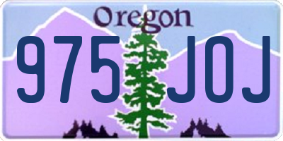 OR license plate 975JOJ