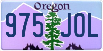 OR license plate 975JOL