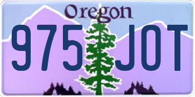 OR license plate 975JOT