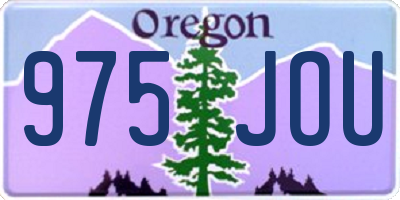 OR license plate 975JOU