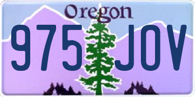 OR license plate 975JOV