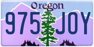 OR license plate 975JOY