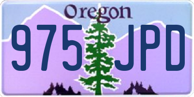 OR license plate 975JPD