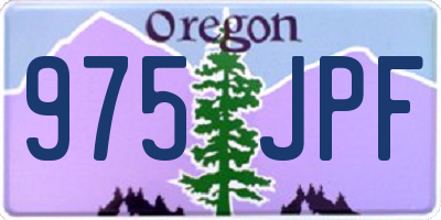 OR license plate 975JPF