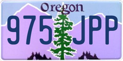 OR license plate 975JPP